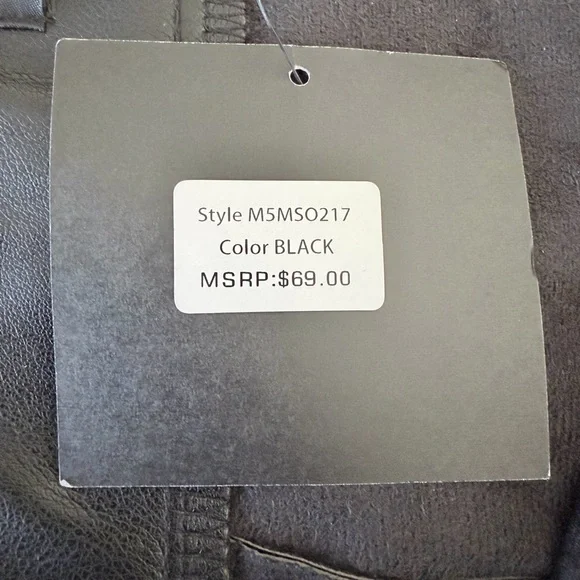 Marc New York Black Faux Leather Belted Flare Skirt - Size Large - Picture 7 of 12